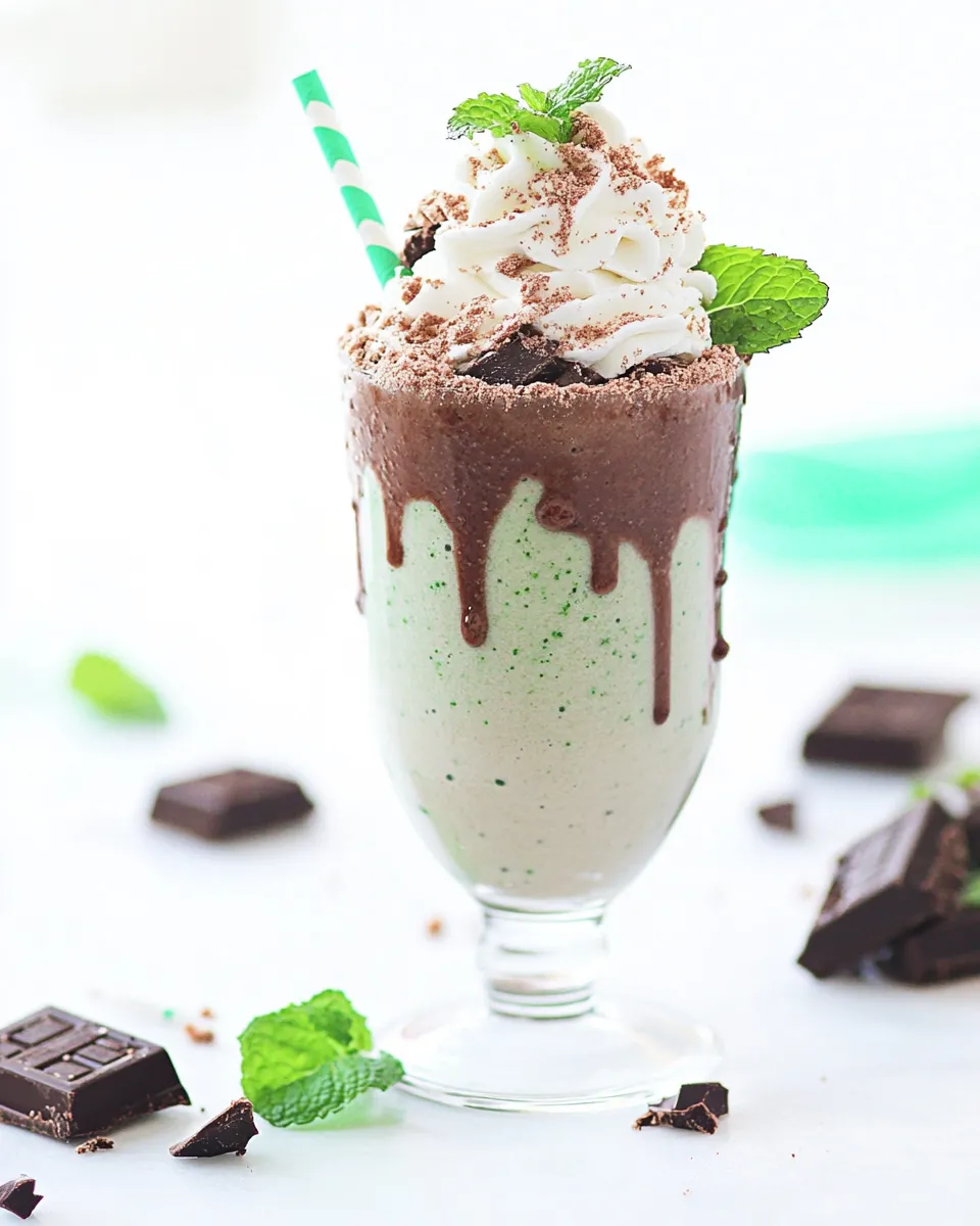 Classic Chocolate Mint Brownie Milkshake image