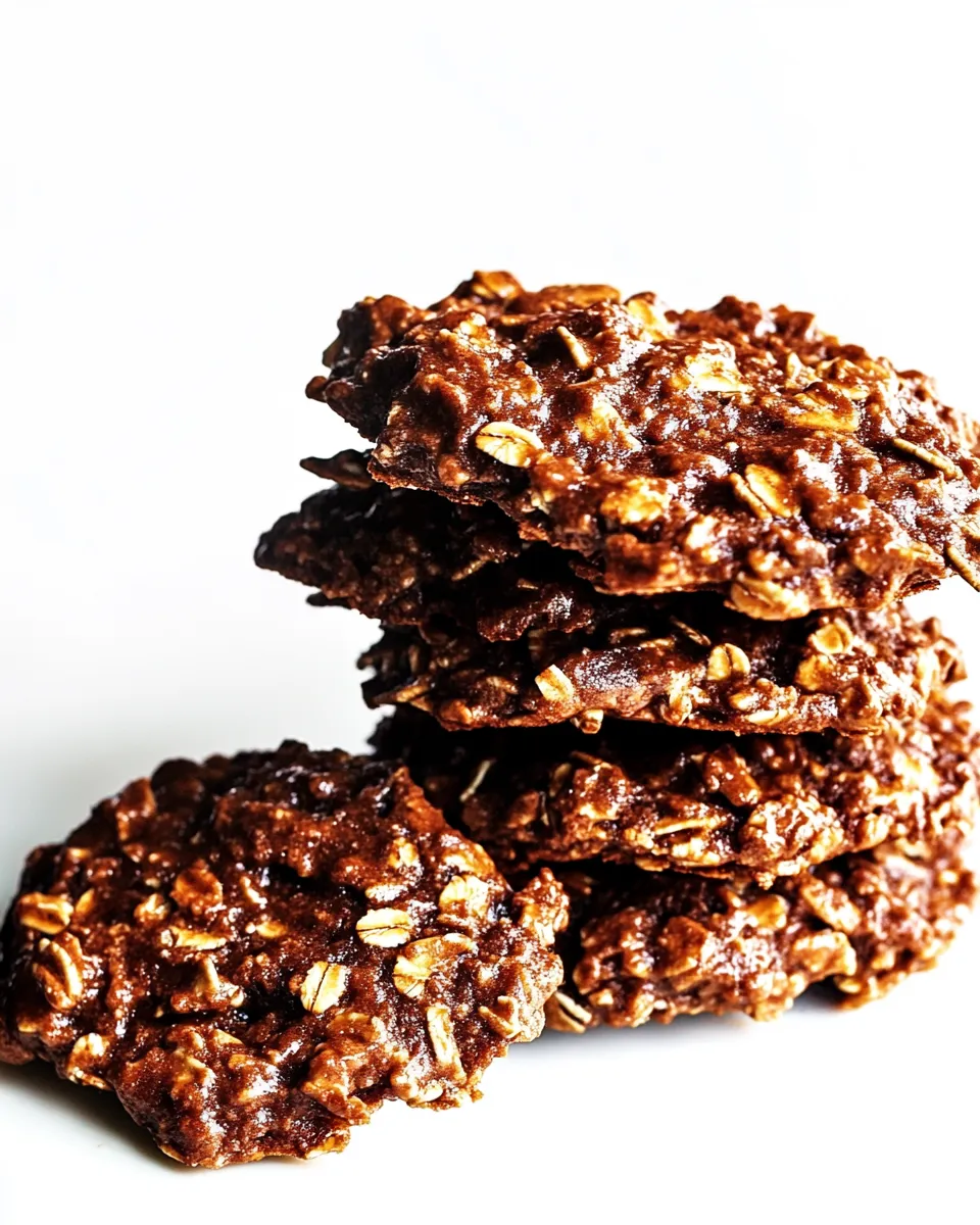Homemade Chocolate Oatmeal No Bake Cookies image