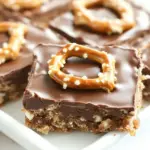 Homemade Chocolate Peanut Butter Pretzel Ritz Bars recipe photo