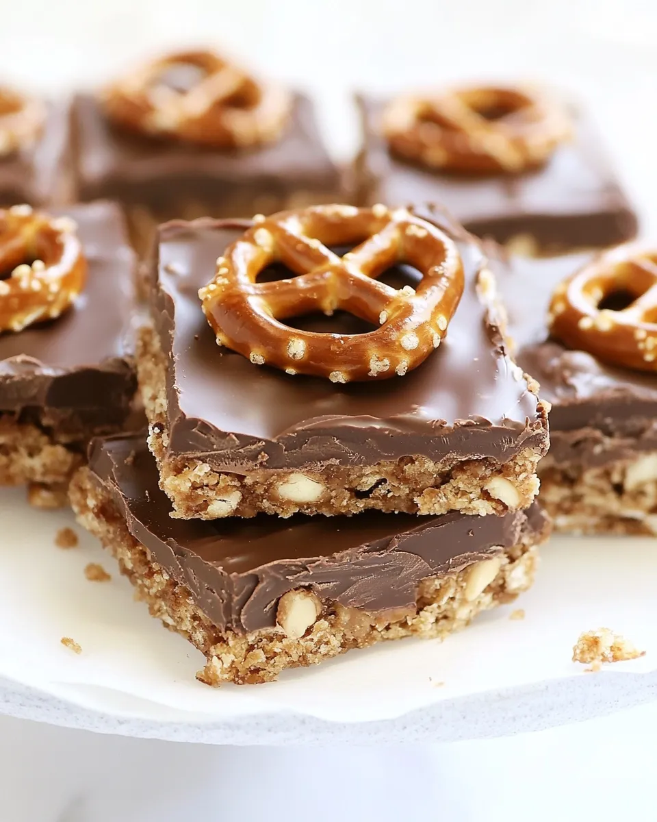 Easy Chocolate Peanut Butter Pretzel Ritz Bars dish photo