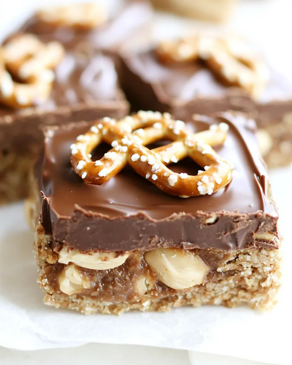 Delicious Chocolate Peanut Butter Pretzel Ritz Bars picture