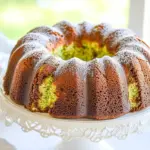 Homemade Chocolate Pistachio Bundt Cake with Pudding Mix photo