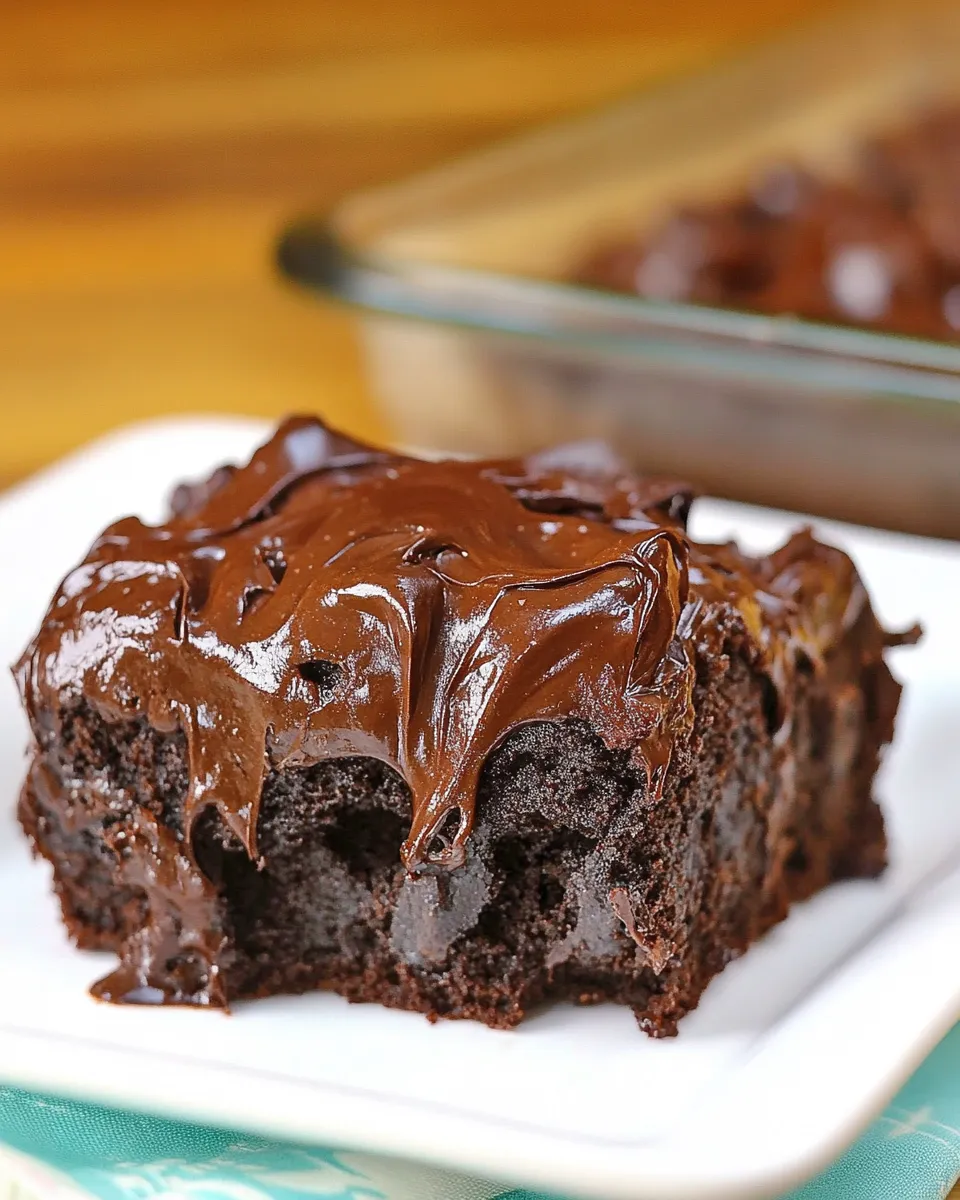 Classic Chocolate Poke Cake Recipe image