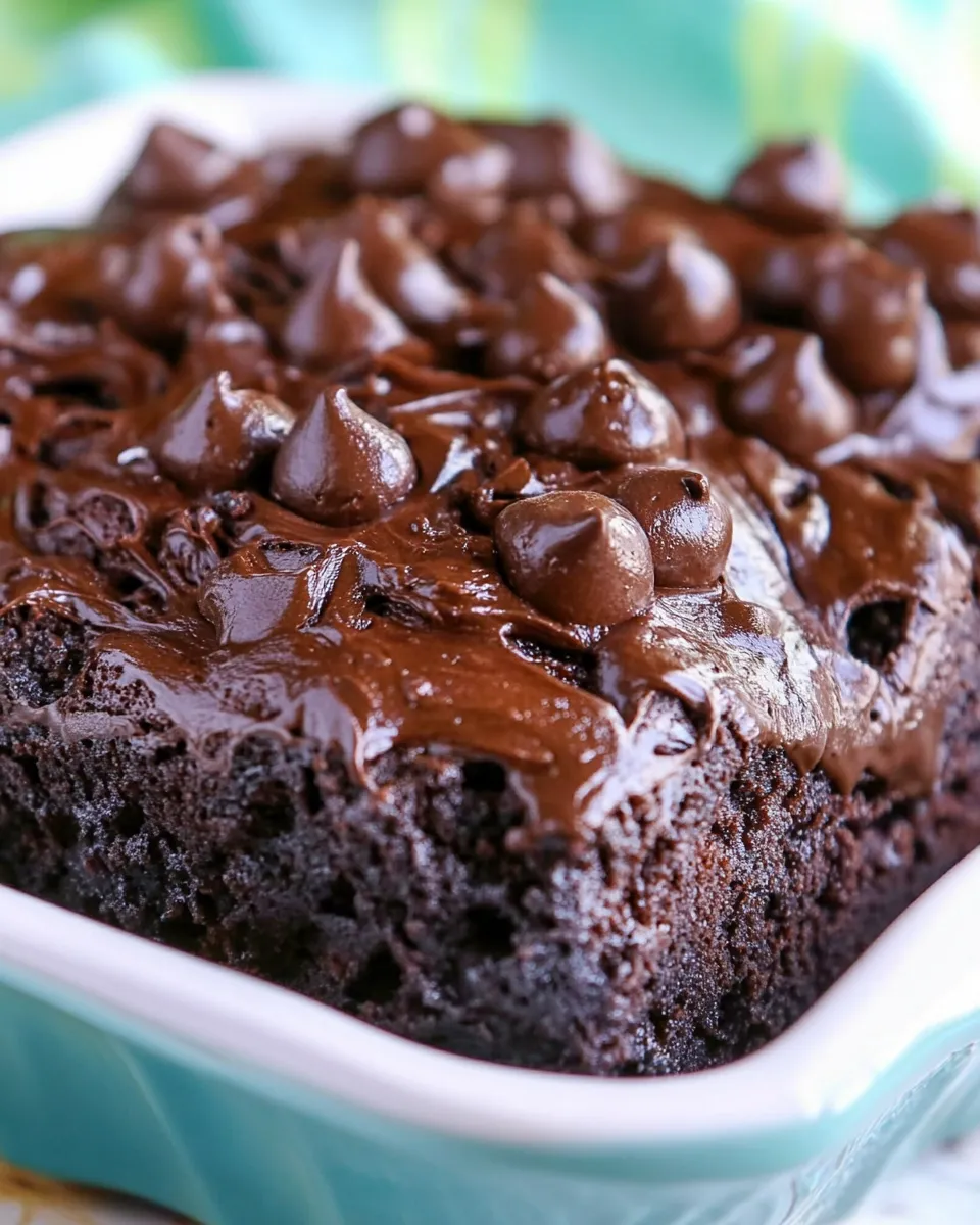 Delicious Chocolate Poke Cake Recipe shot