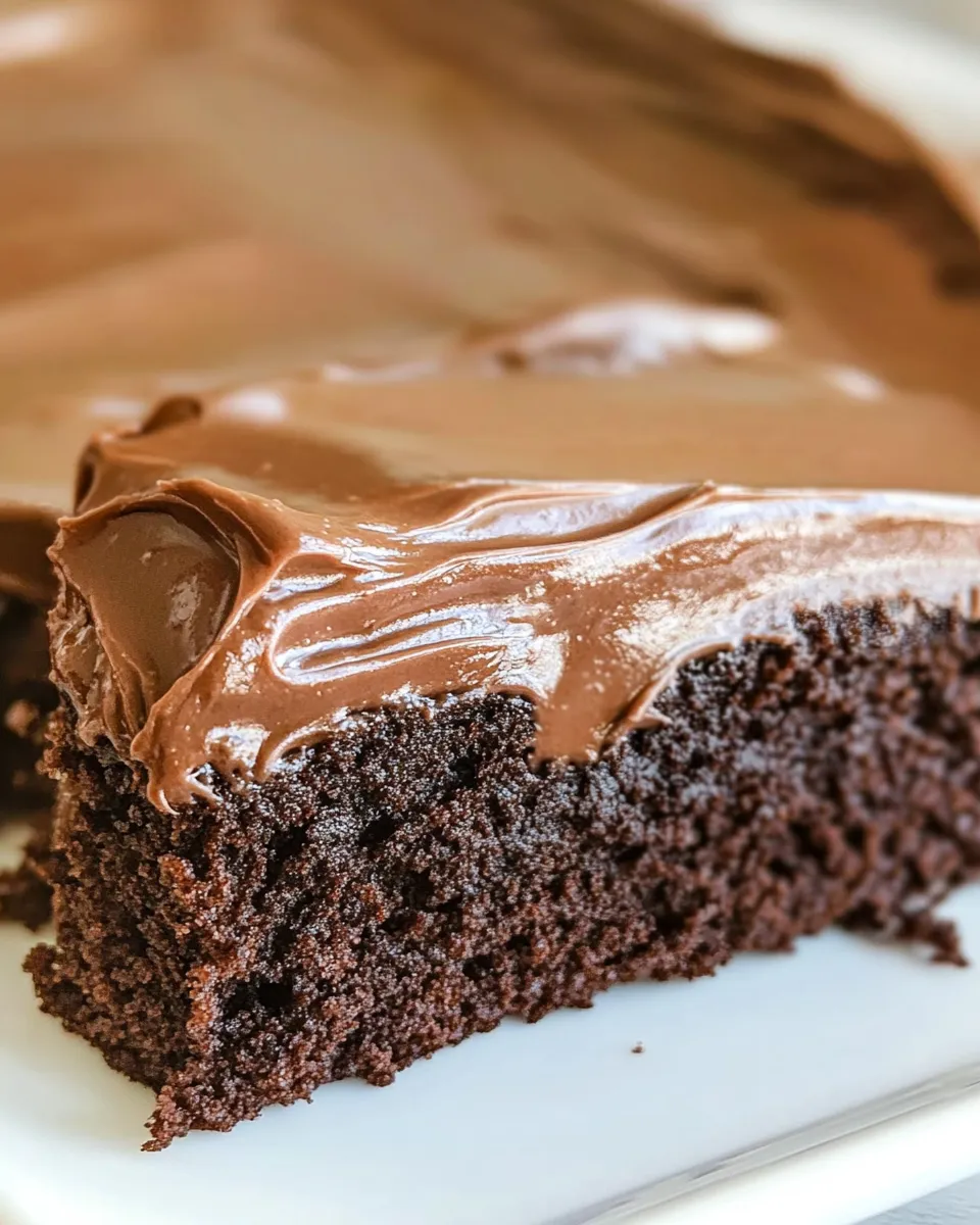 Homemade Chocolate Sheet Cake with Milk Chocolate Ganache Frosting photo