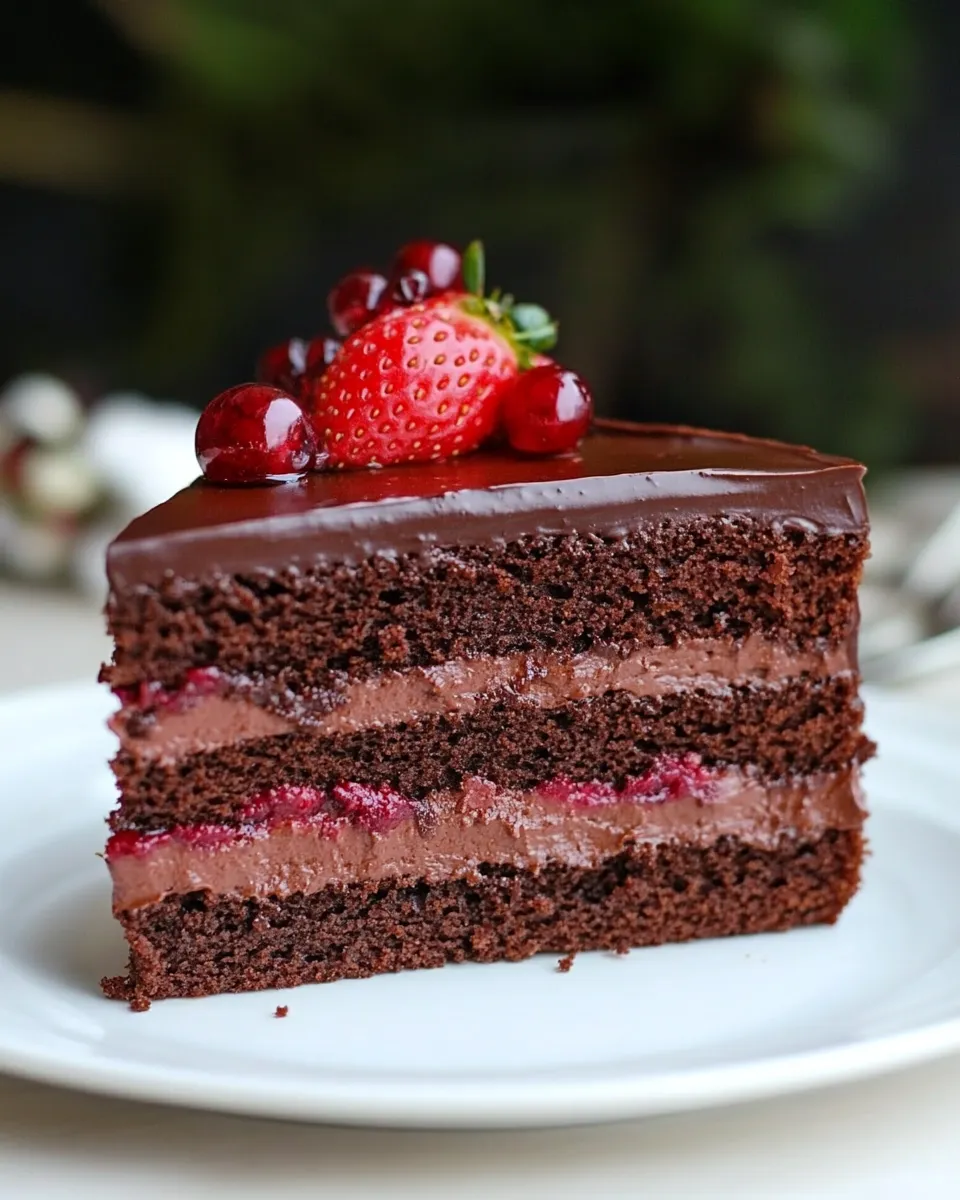 Easy Chocolate Strawberry Cake picture