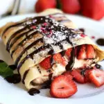 Homemade Chocolate Strawberry Cheesecake Chimichangas photo