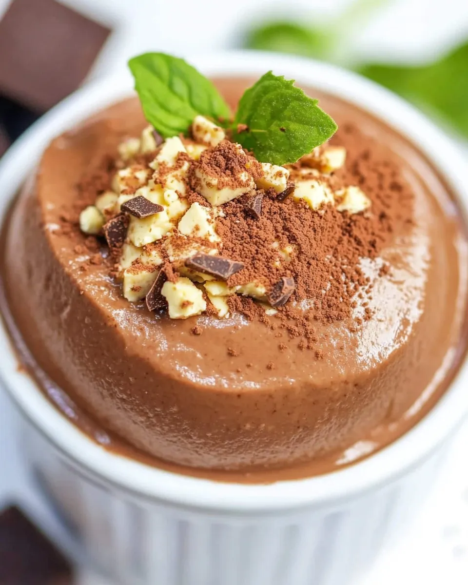 Delicious Chocolate Tofu Pudding shot