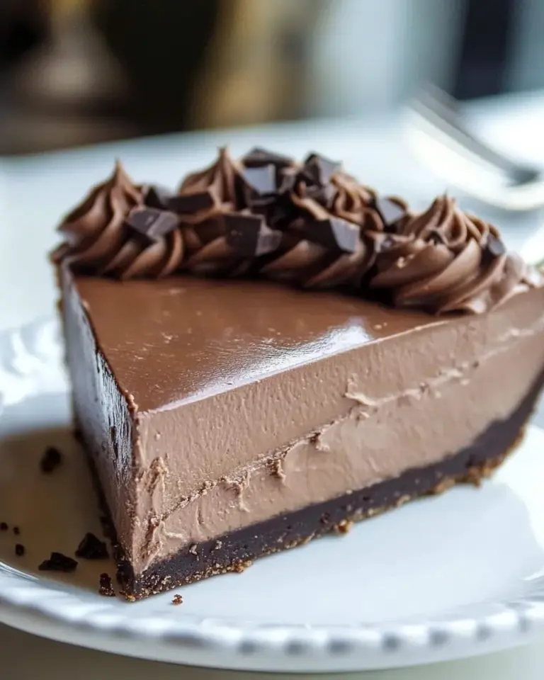 Homemade Chocolate Truffle Pie dish photo