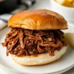 Homemade Chopped Beef Brisket Sandwich photo