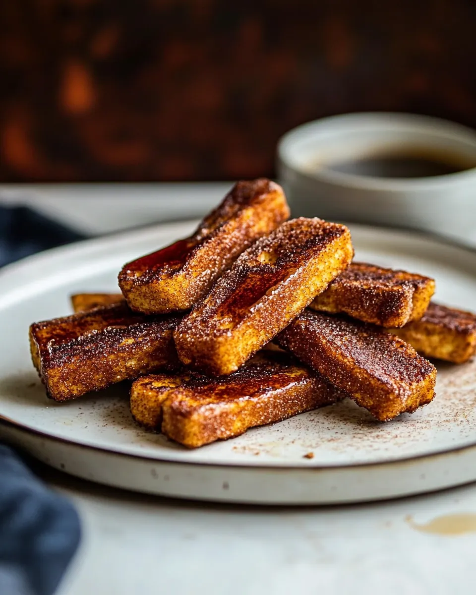 Homemade Cinnamon Sugar French Toast Sticks. photo