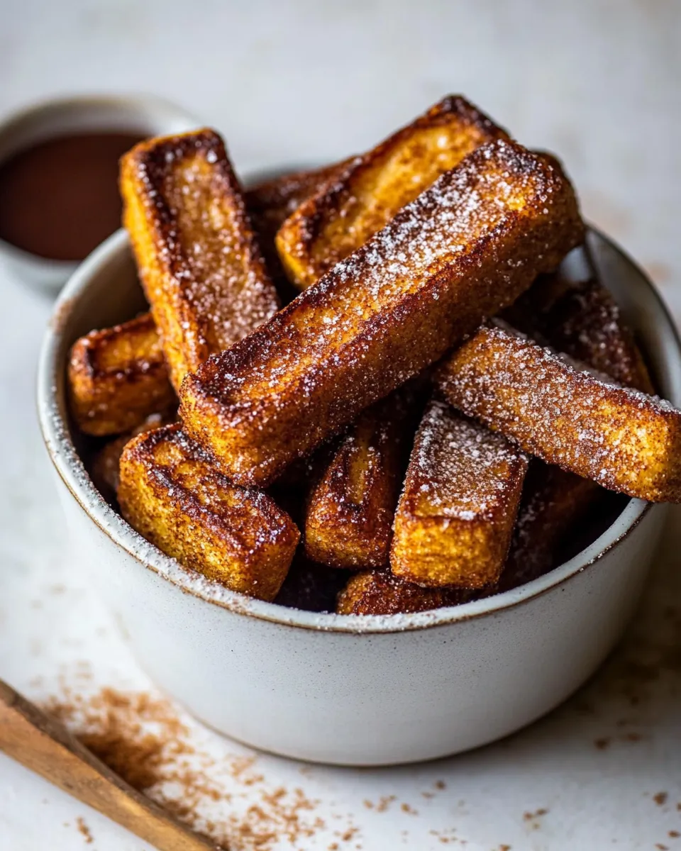 Easy Cinnamon Sugar French Toast Sticks. recipe photo