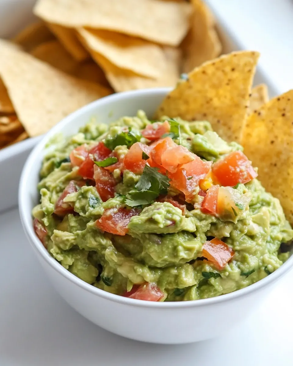 Quick Classic Guacamole Recipe shot