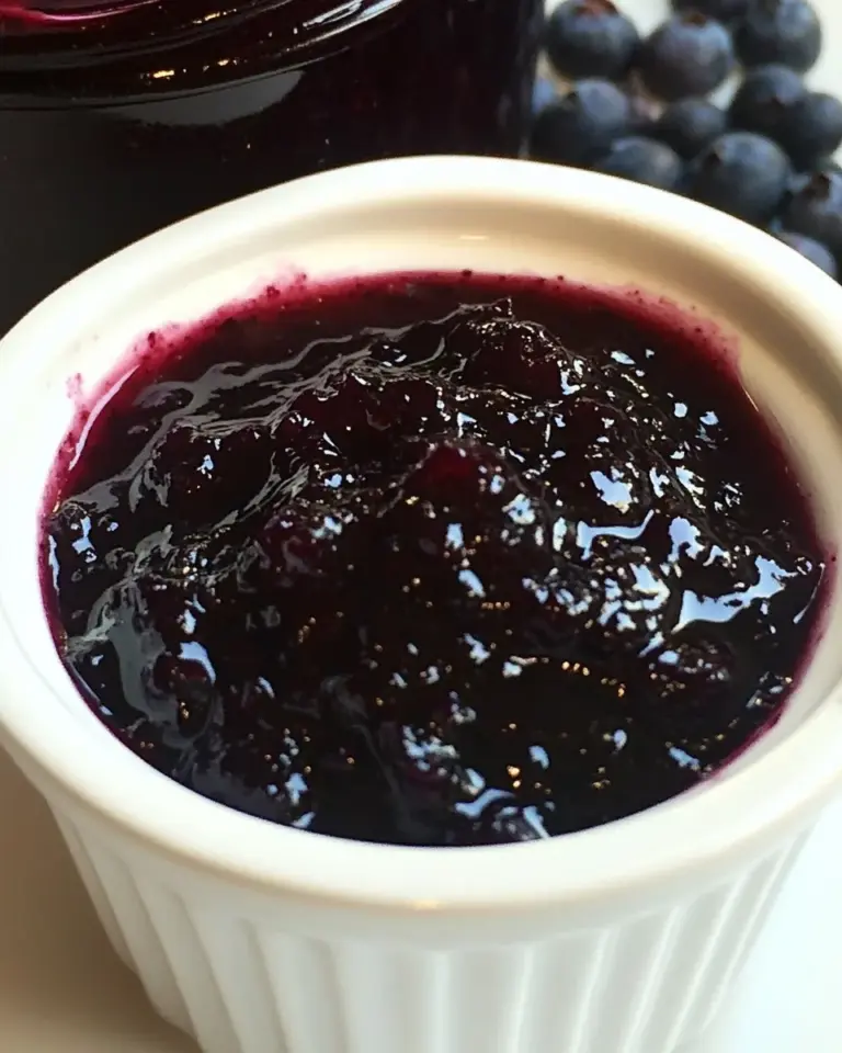 Homemade Clean Eating Blueberry Jam photo