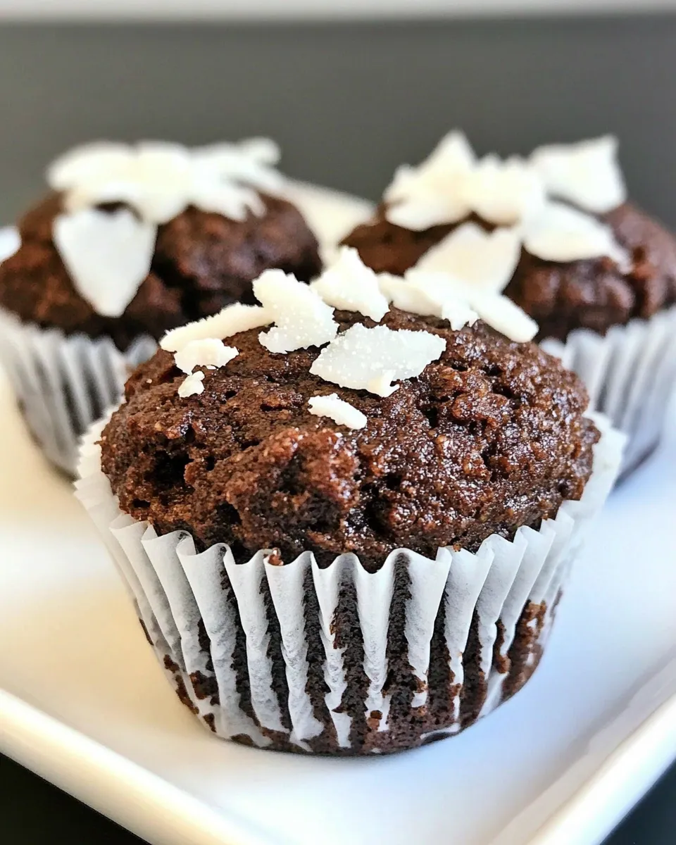 Classic Clean Eating Chocolate Coconut Muffins image