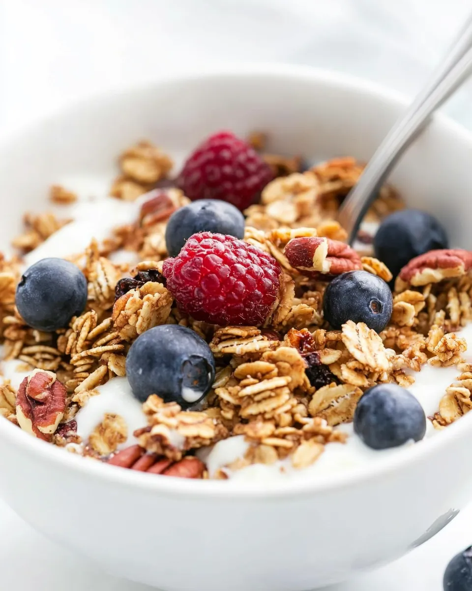 Easy Coconut Pecan Granola food shot