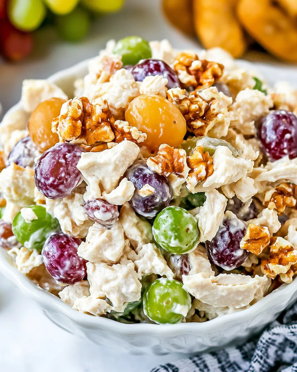 Easy Copycat Chicken Salad Chicks Grape Salad picture