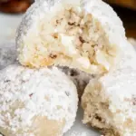 Homemade Cream Cheese Pecan Snowball Christmas Cookies photo