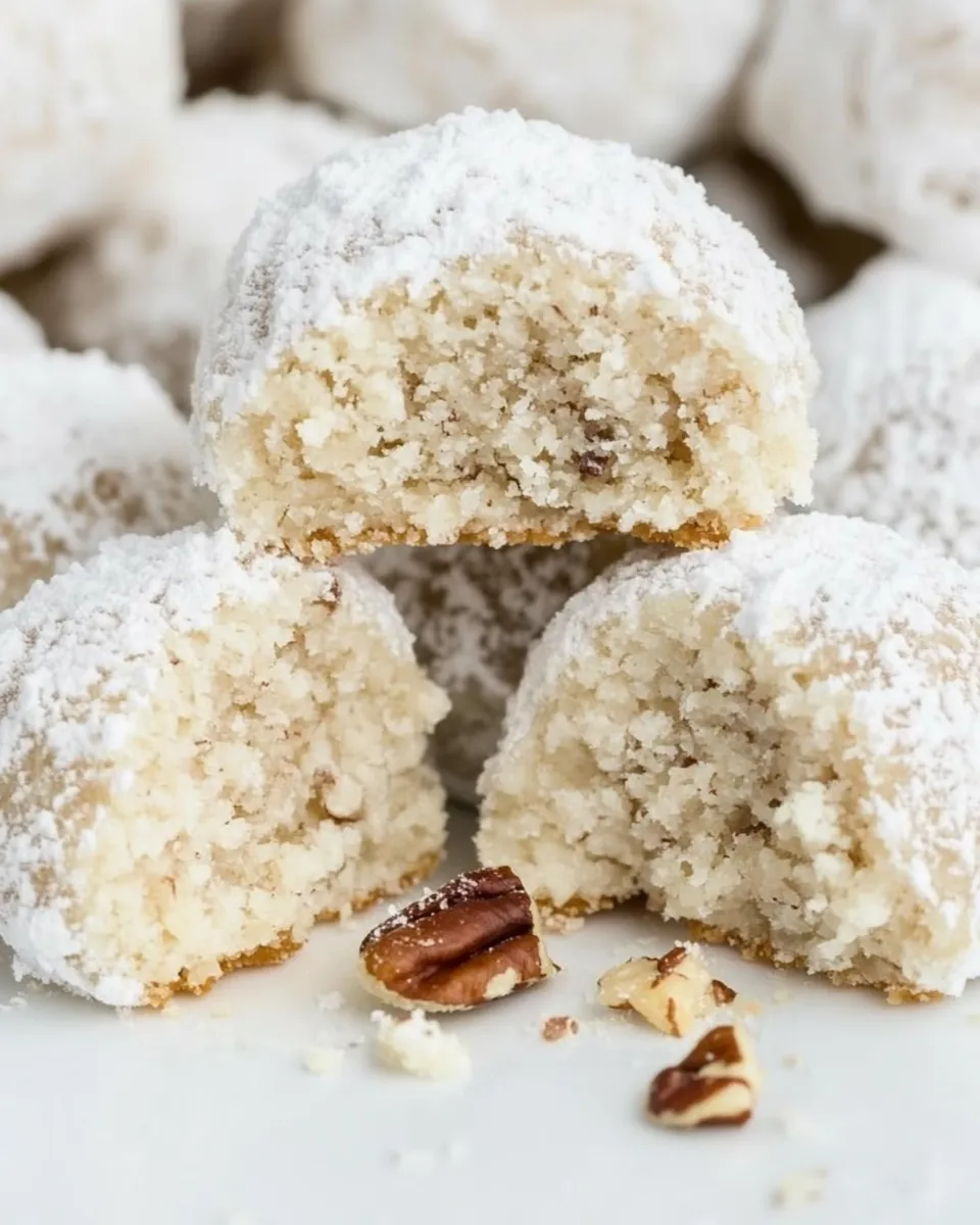 Easy Cream Cheese Pecan Snowball Christmas Cookies picture