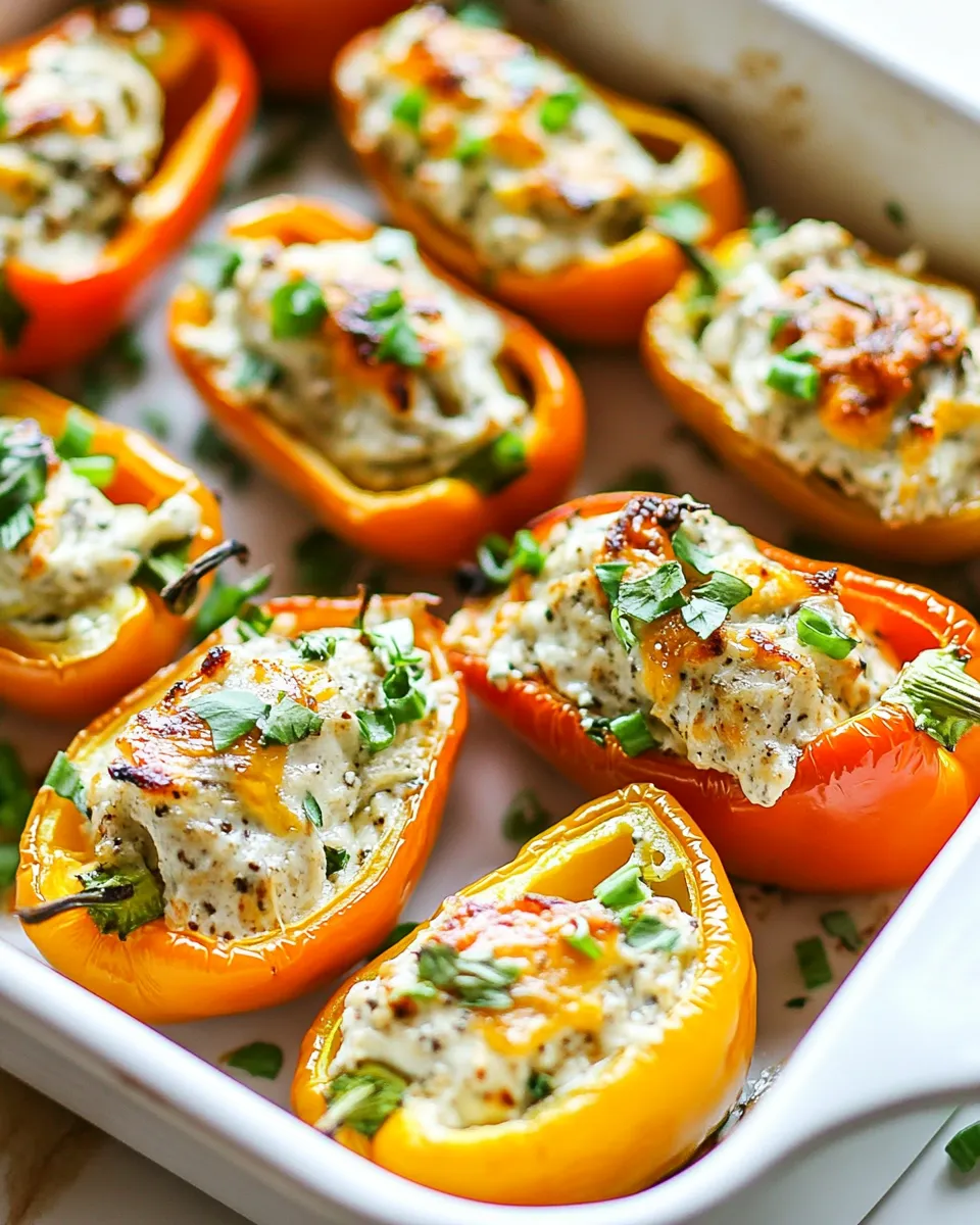 Easy Cream Cheese Stuffed Baby Bell Peppers recipe image