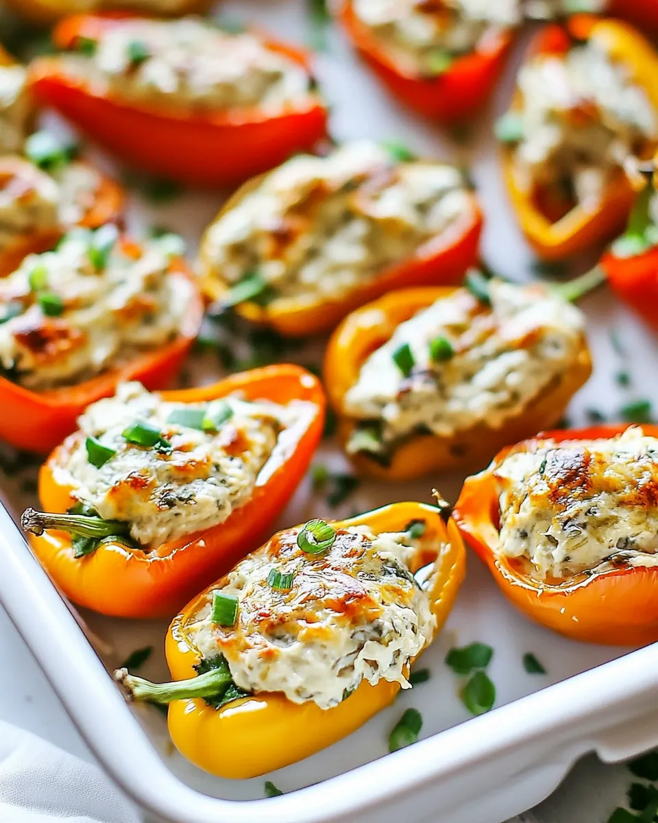 Delicious Cream Cheese Stuffed Baby Bell Peppers shot