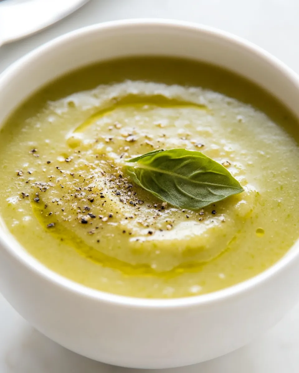 Delicious Cream of Asparagus Soup shot