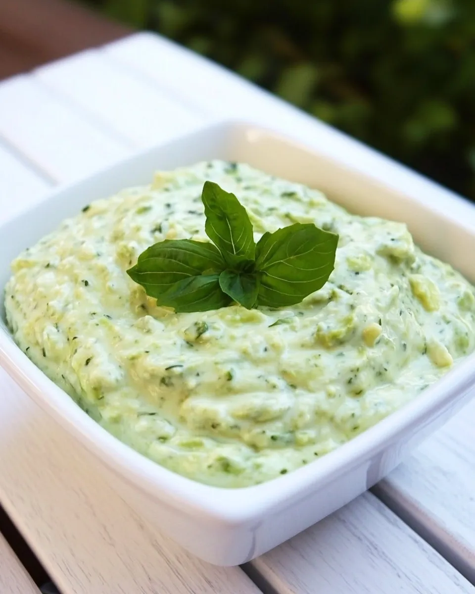 Delicious Creamy Avocado Yogurt Dip shot