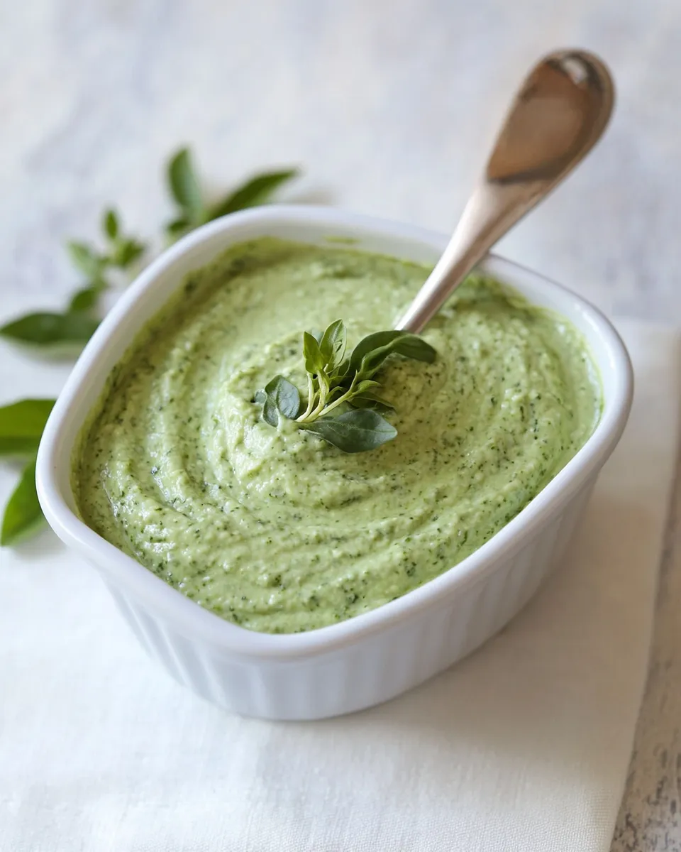 Delicious Creamy Avocado & Spinach Dip shot