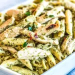 Homemade Creamy Chicken Pesto Pasta photo