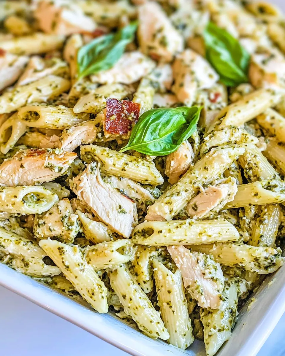 Classic Creamy Chicken Pesto Pasta image