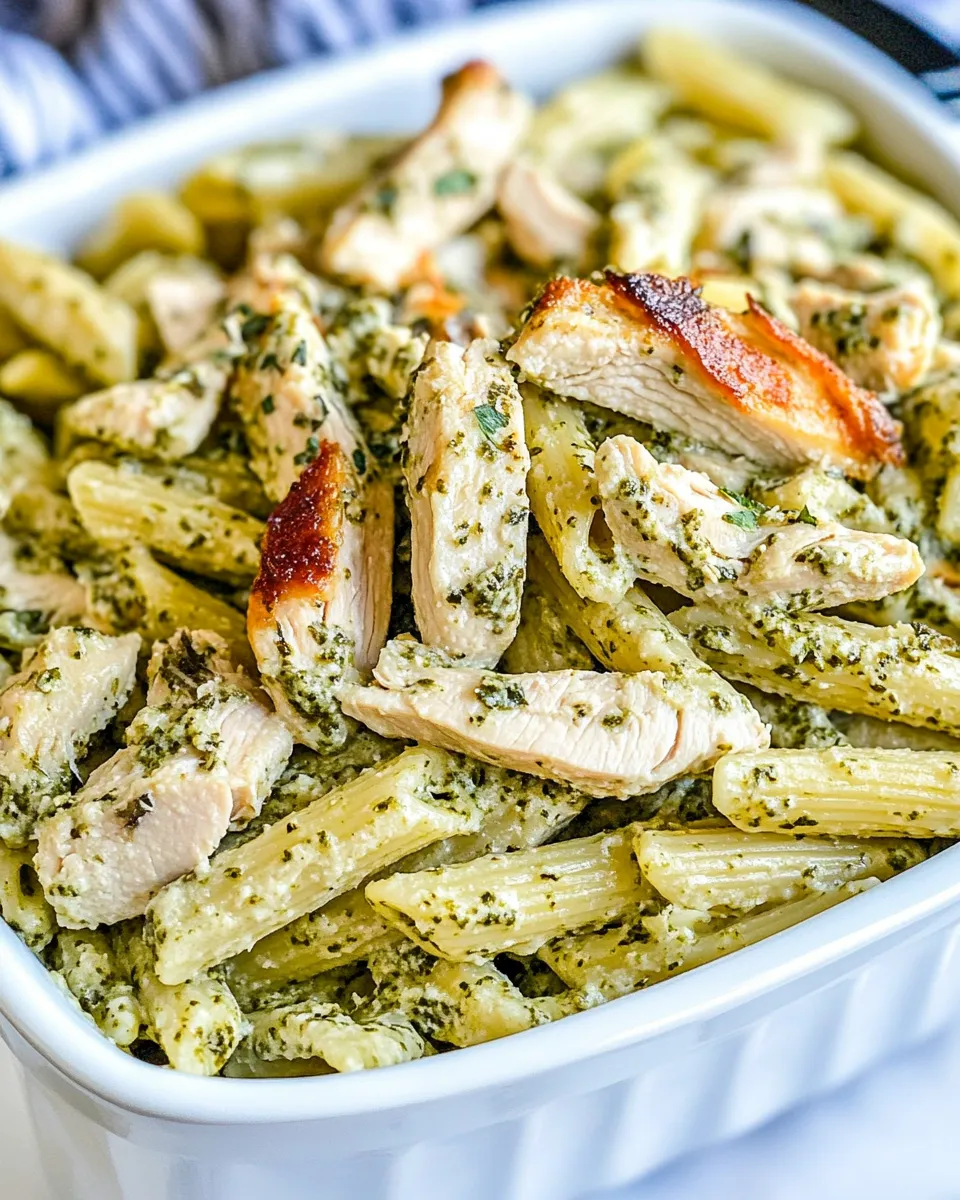 Easy Creamy Chicken Pesto Pasta picture