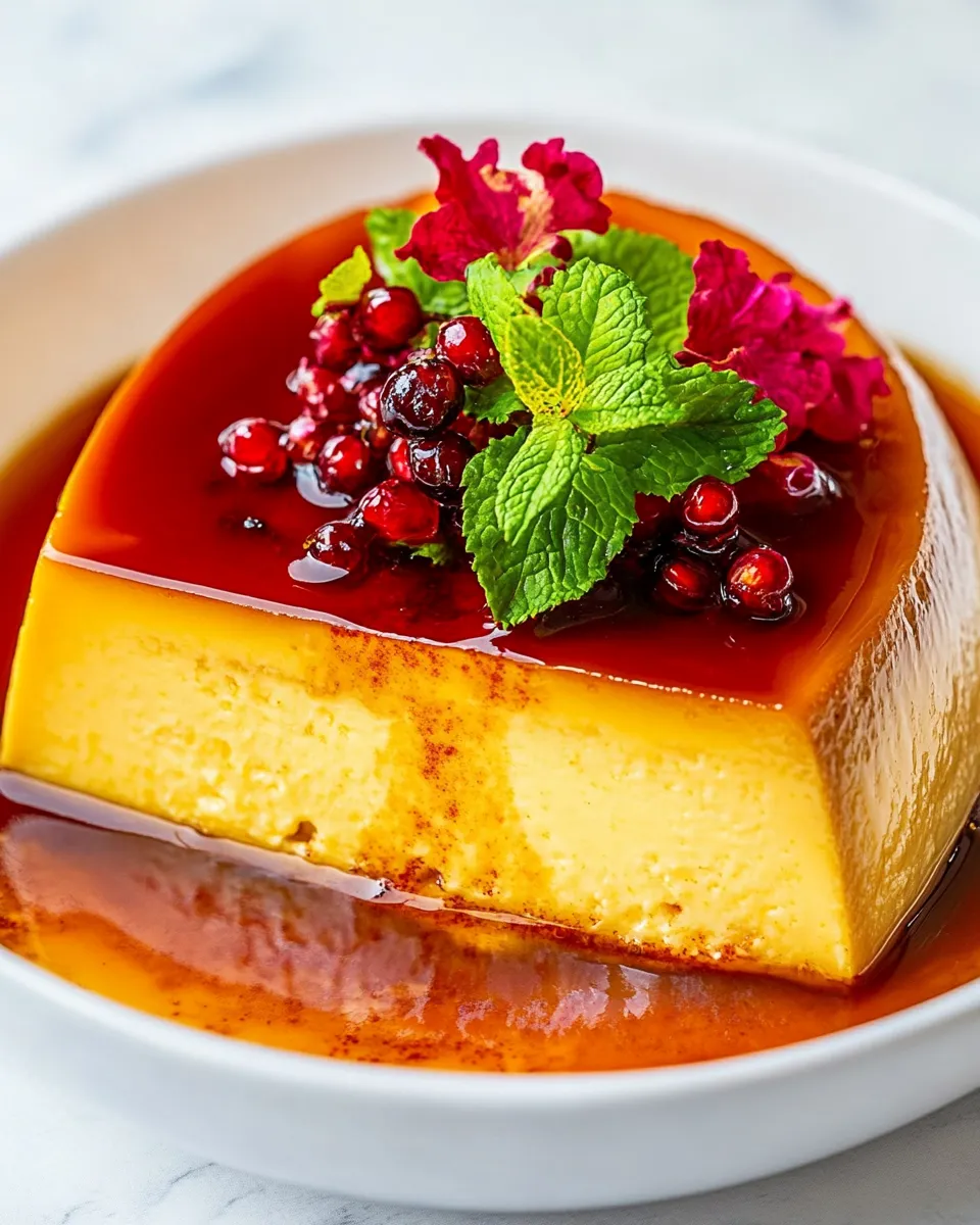 Easy Creamy Flan Recipe shot