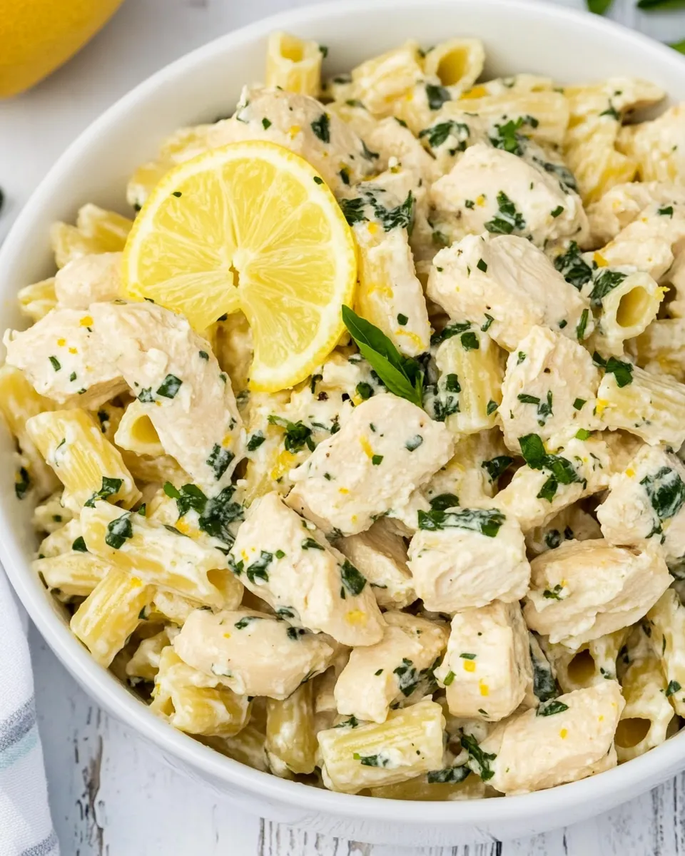 Delicious Creamy Lemon Chicken Pasta (30 Minute Dish!) shot