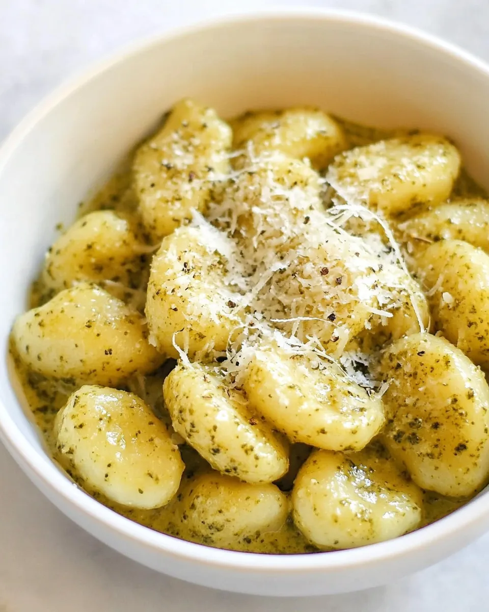 Homemade Creamy Pesto Gnocchi photo