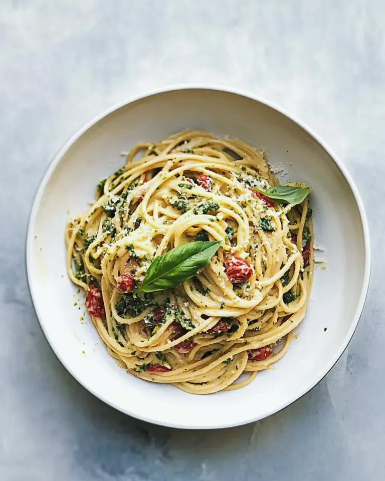 Homemade Creamy Pesto Pasta Recipe photo