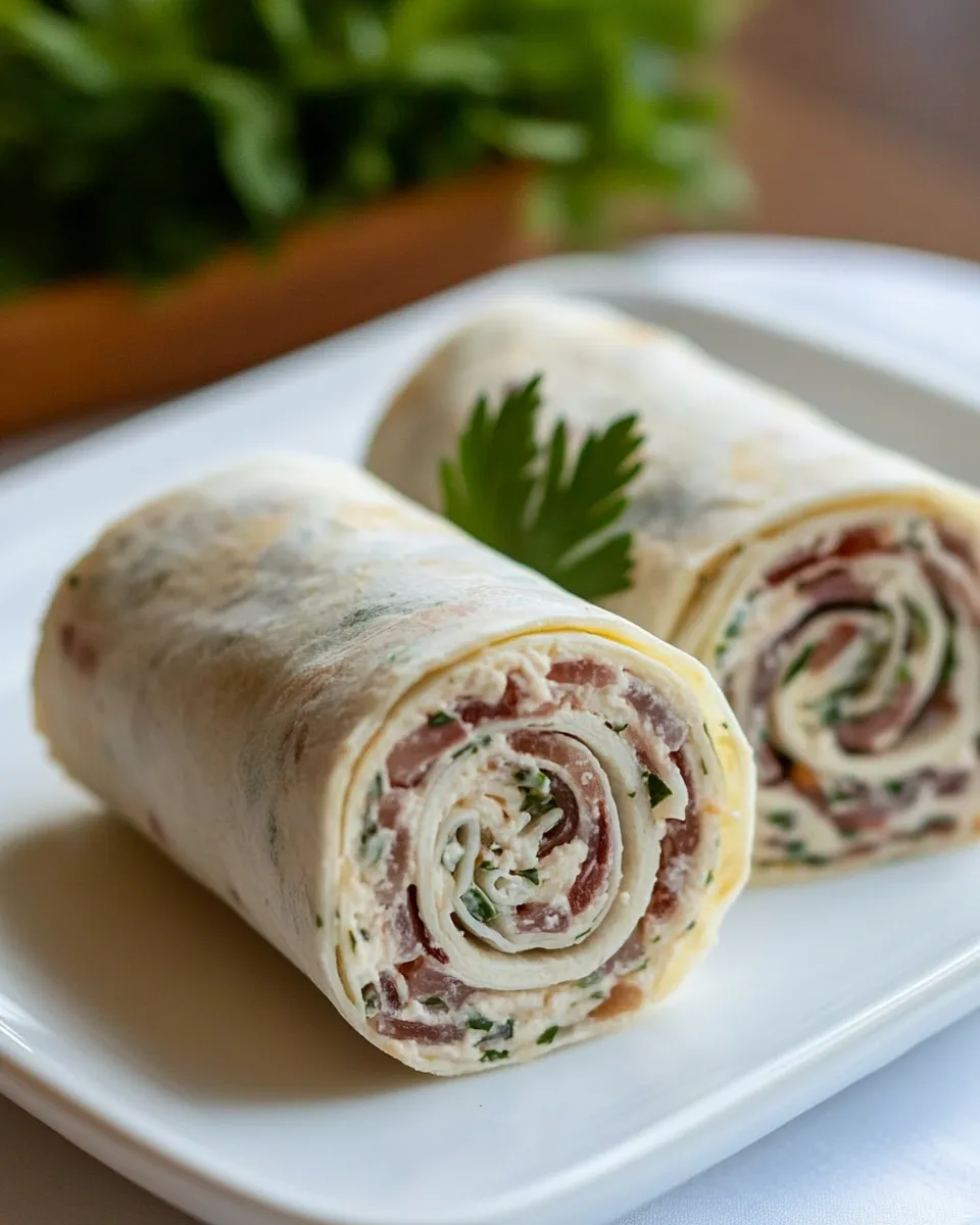 Quick Creamy Salsa Pinwheels food shot