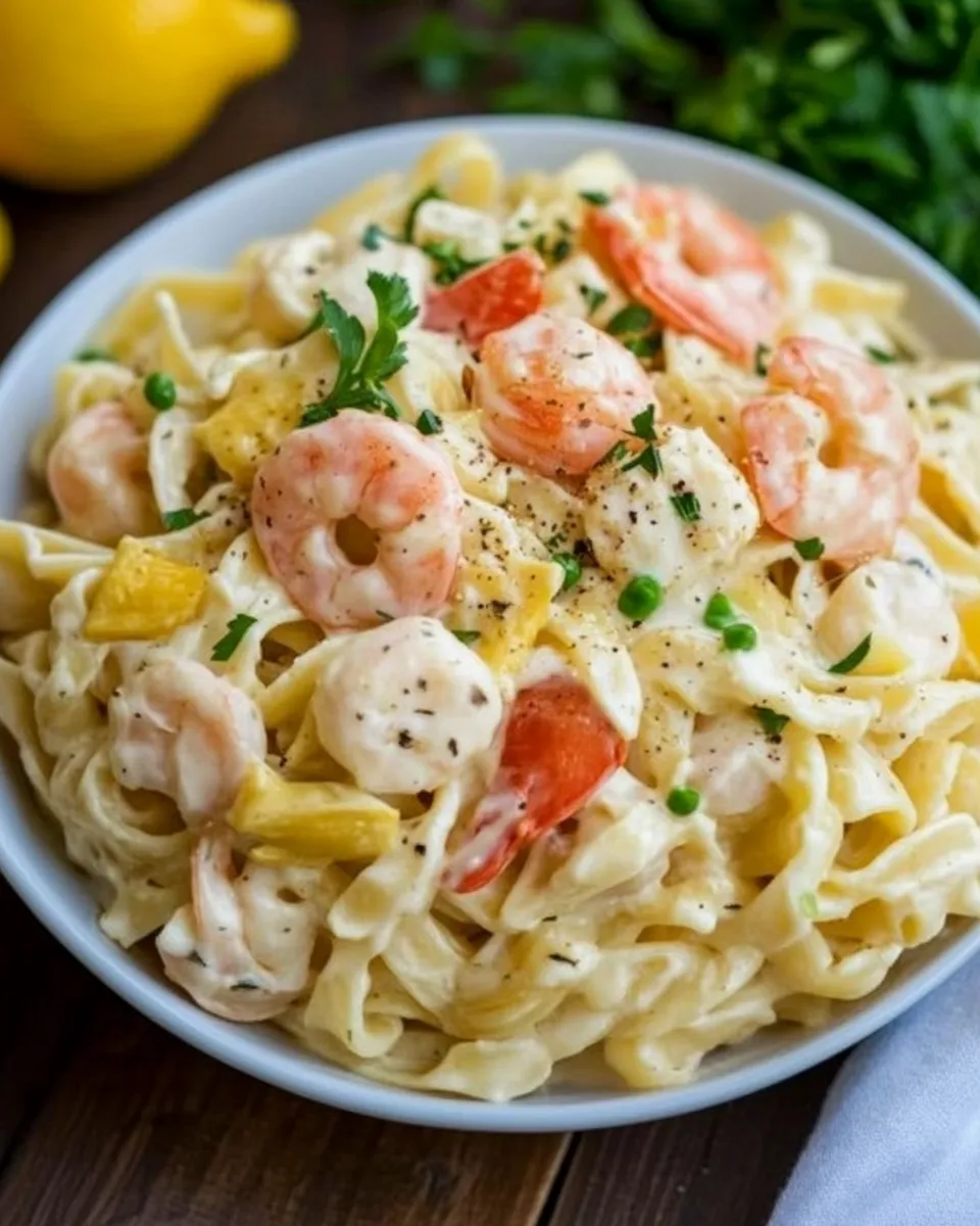 Easy Creamy Seafood Pasta dish photo