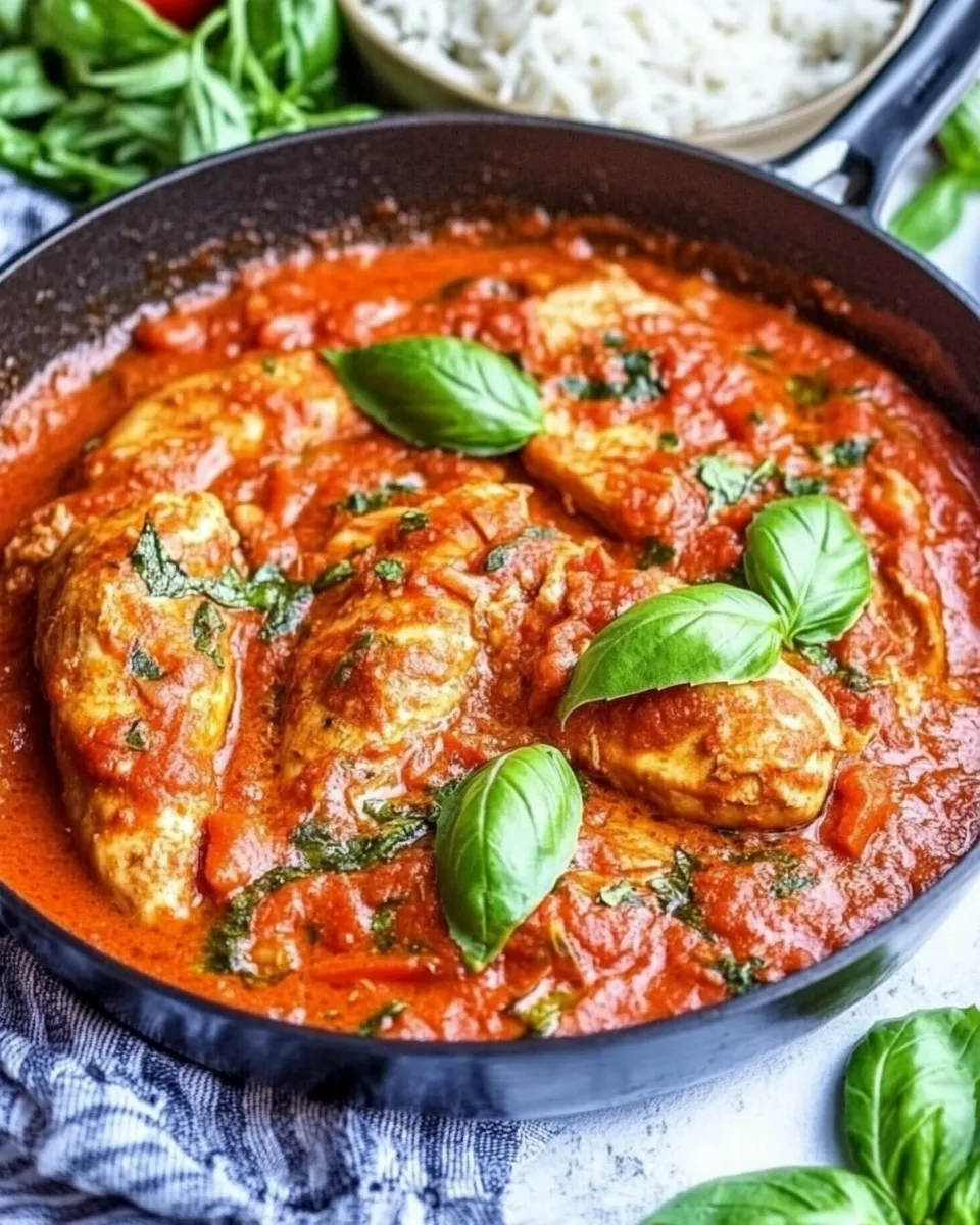 Quick Creamy Tomato Basil Chicken Skillet picture