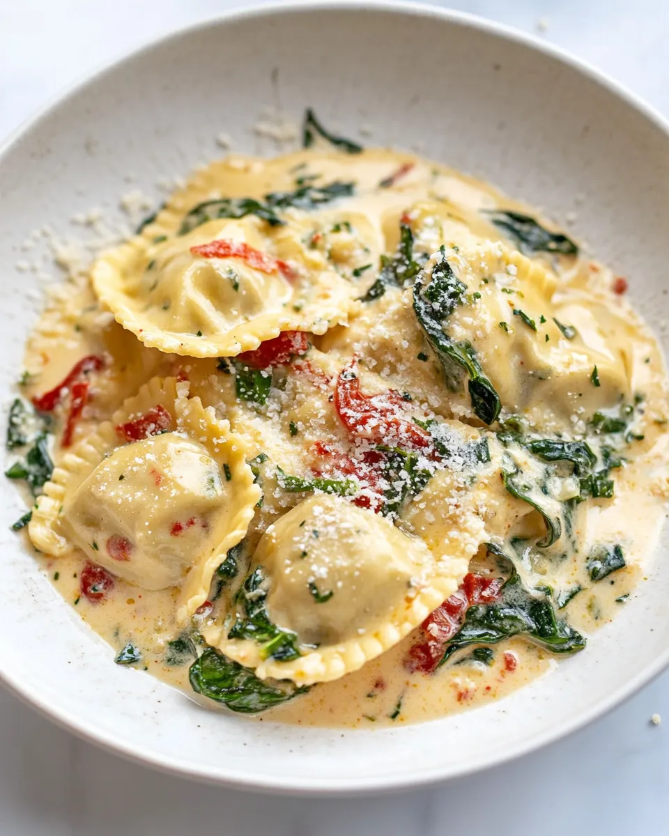 Easy Creamy Tuscan Ravioli (One Pan, 15 Minutes!) picture