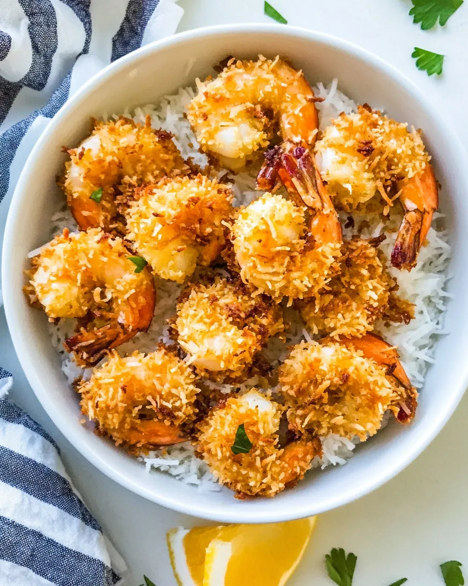 Tasty Crispy Baked Coconut Shrimp shot