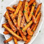 Homemade Crispy Baked Sweet Potato Fries In The Oven photo