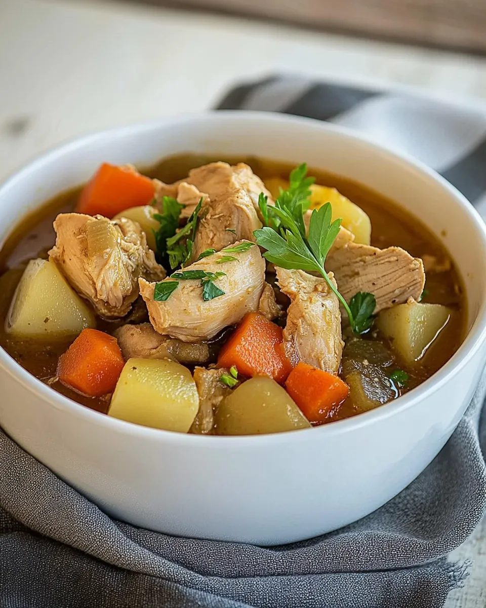 Homemade Crock-Pot Rustic Chicken Stew photo