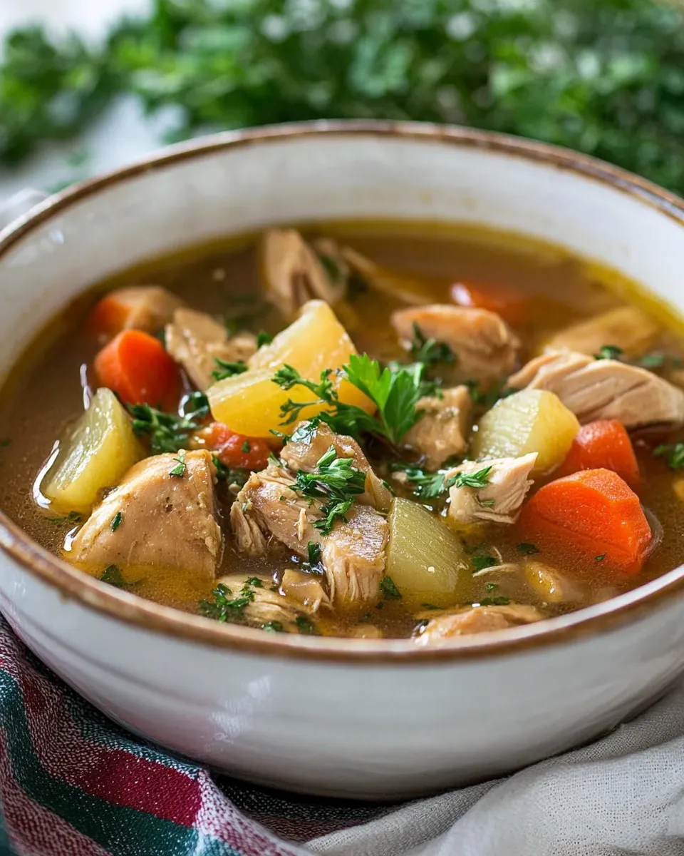 Delicious Crock-Pot Rustic Chicken Stew shot