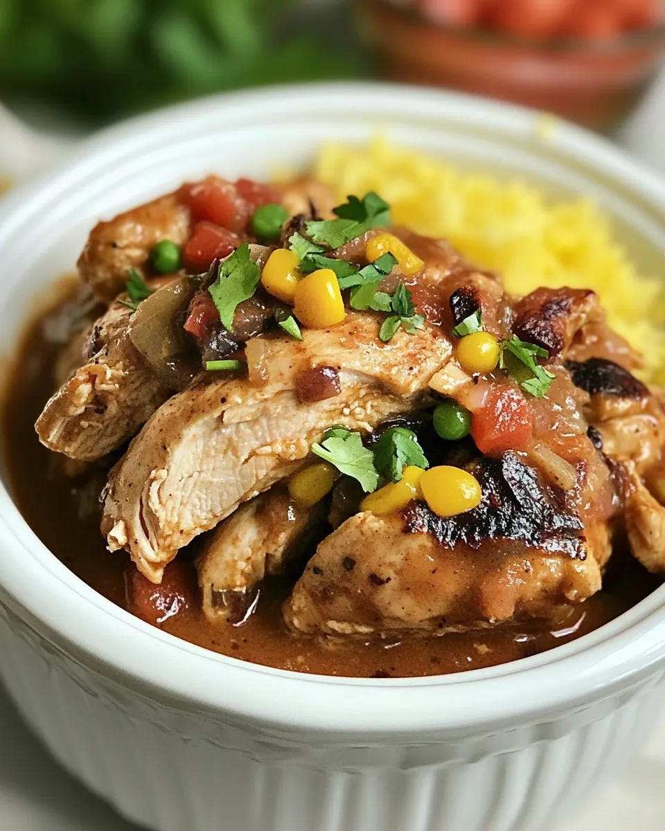 Homemade Crock Pot Santa Fe Chicken recipe image