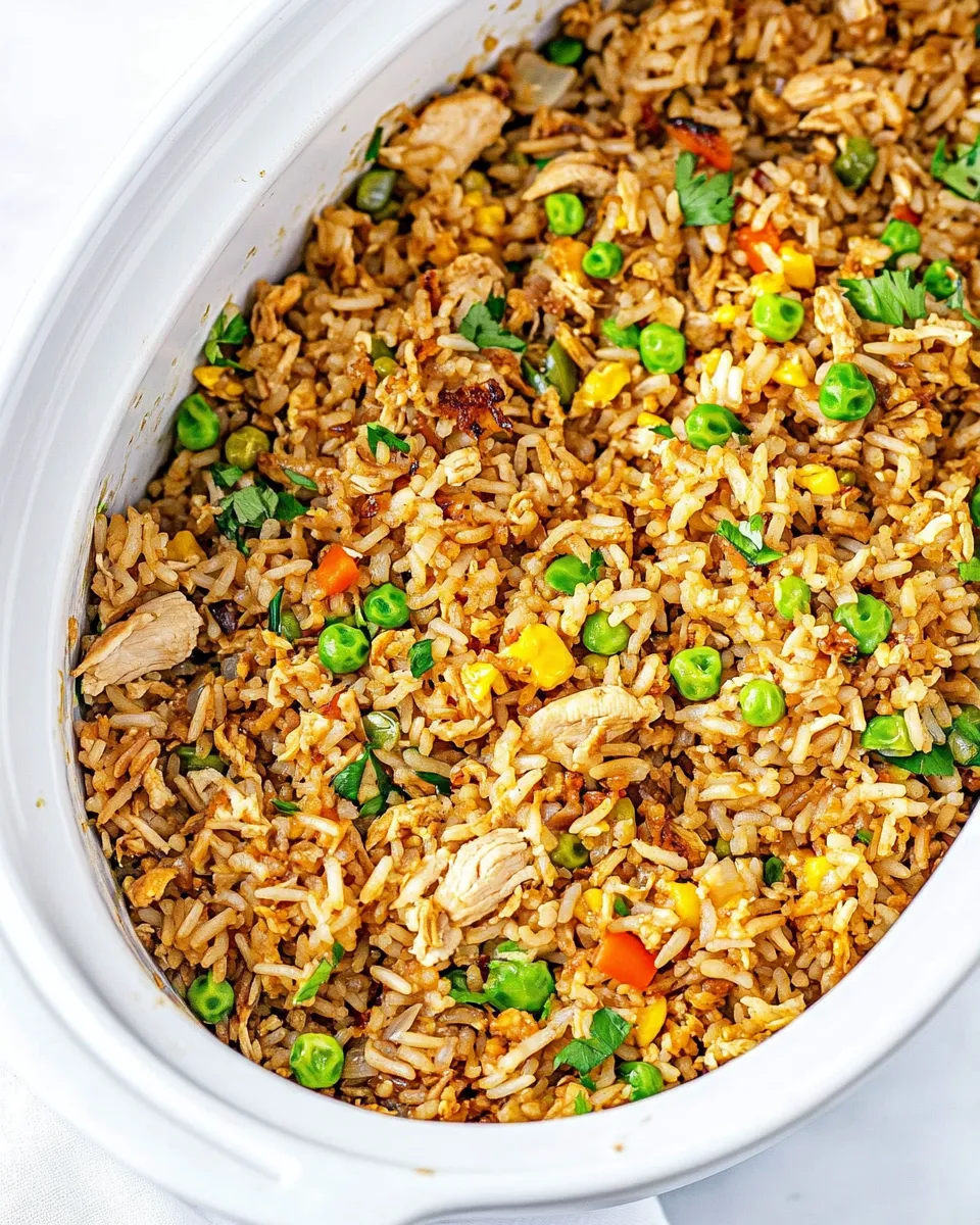 Classic Crockpot Chicken Fried Rice image