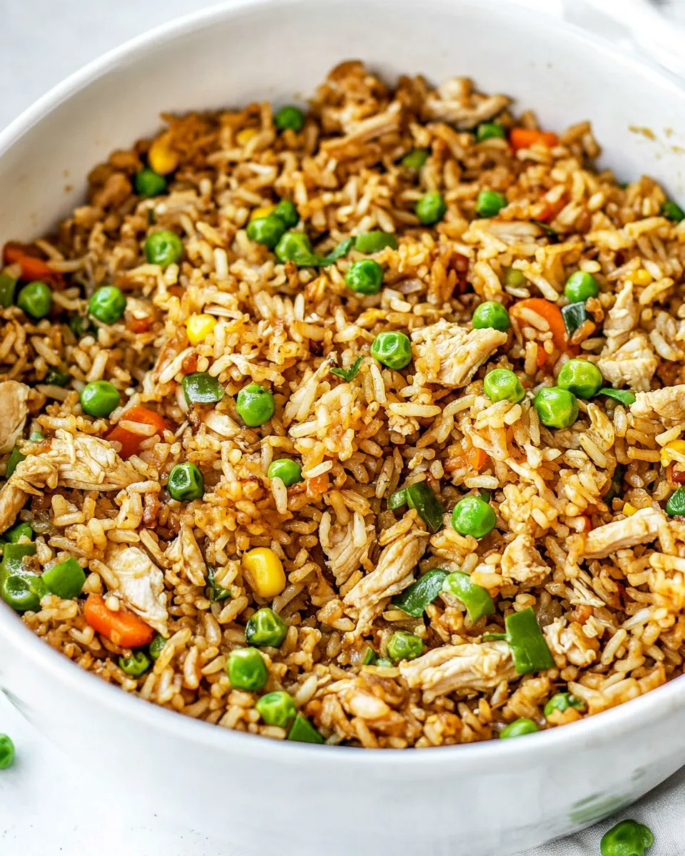 Delicious Crockpot Chicken Fried Rice shot