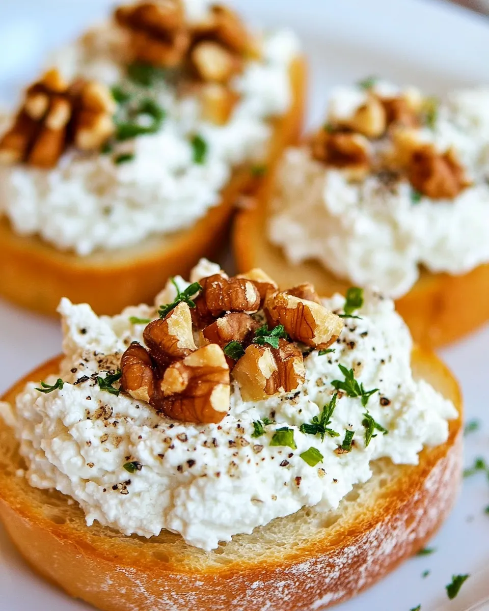 Easy Crostini with Creamy Cheese and Walnuts picture