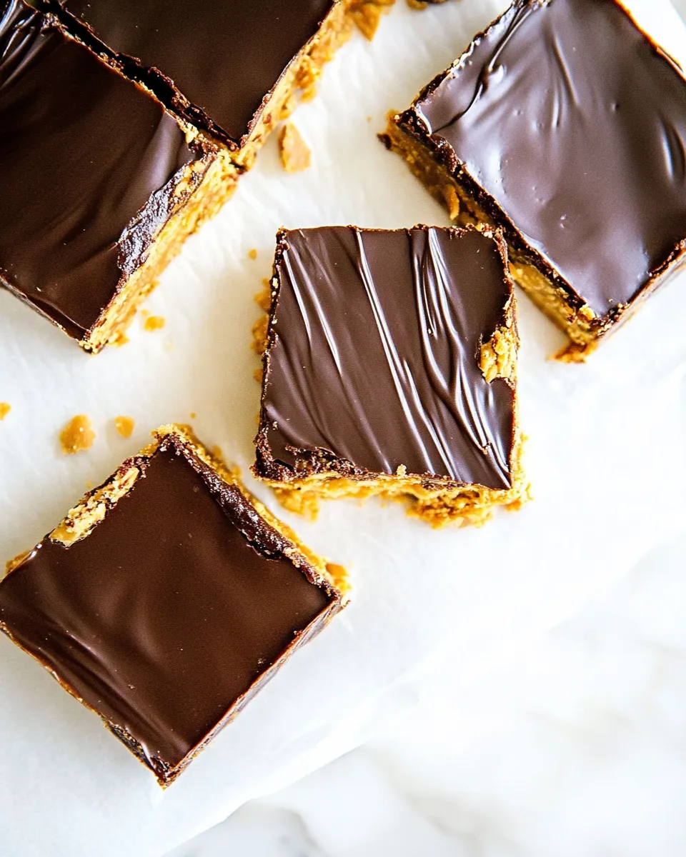 Homemade Crunchy Peanut Butter Bars photo