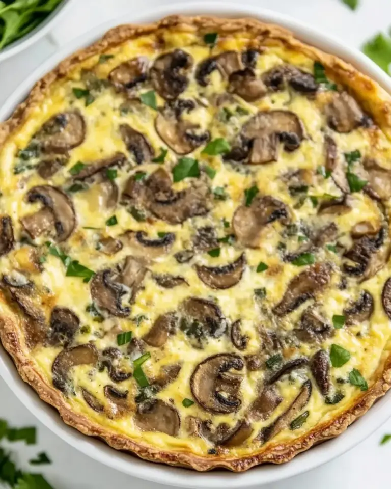 Homemade Crustless Mushroom Quiche photo