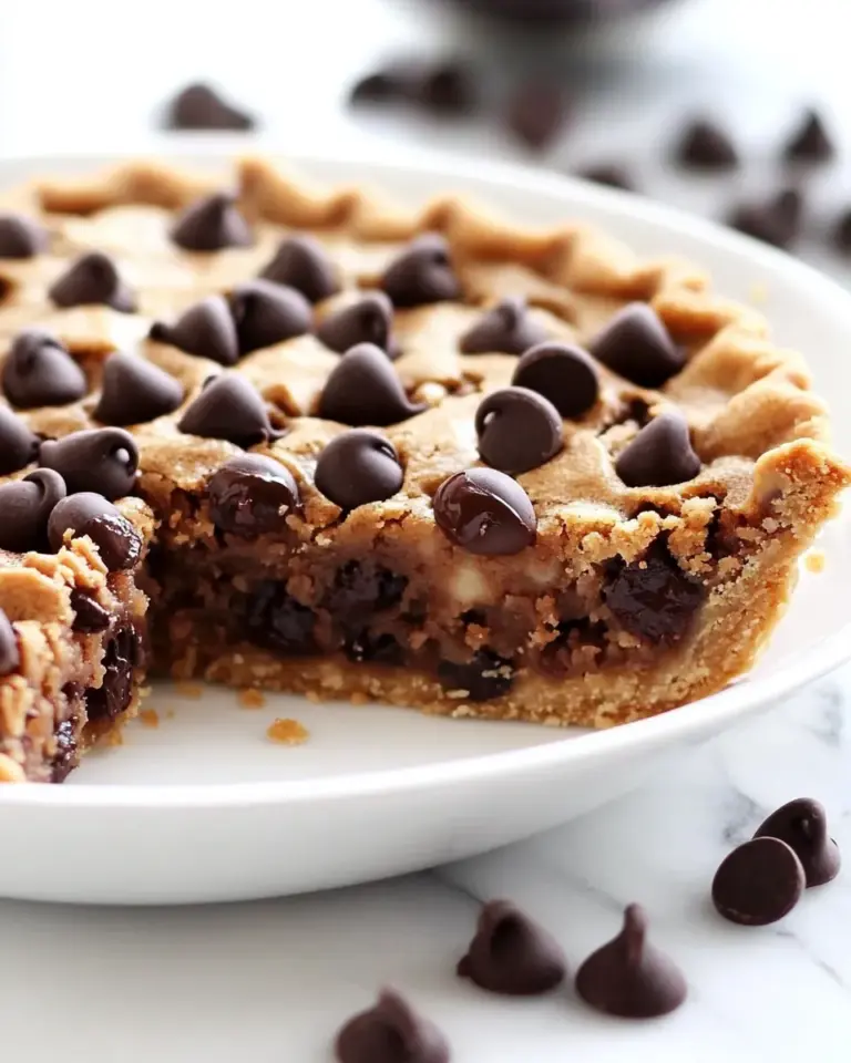Homemade Deep Dish Chocolate Chip Cookie Pie photo